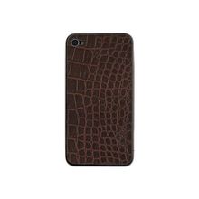 Zagg наклейка для iPhone 4 4S Leather Skin Alligator коричневый