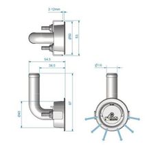 Roca Головка дренажная из нержавеющей стали Roca 483000 16 мм самостопорящаяся шайба