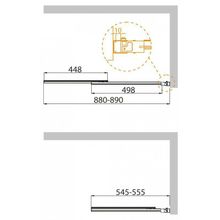 Душевая шторка на ванну CEZARES SLIDER-VF-11 SLIDER-VF-11-90 150-C-Cr