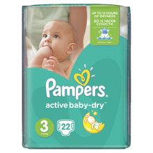 Pampers Active Baby-Dry 5-9 кг 3 22 шт.
