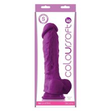 Фиолетовый фаллоимитатор на присоске ColourSoft  8  Soft Dildo - 23,5 см. Фиолетовый