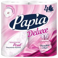 Papia Deluxe Paradiso Fiori 4 рулона в упаковке 4 слоя