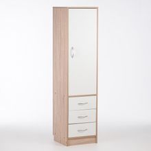 Пенал 400х400х1600 дуб сонома белый