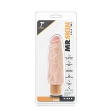 Blush Novelties Рельефный вибратор-реалистик Dr. Skin Cock Vibe 9 - 17,8 см. (телесный)