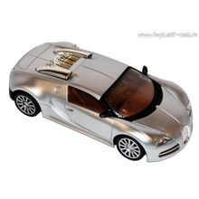 Машинка р у, Bugatti Veyron 1:18 на аккумуляторе, серебристая