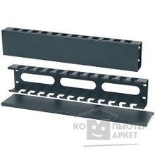 Hyperline CM-2U-ML-COV Кабельный организатор с металлическими кольцами и крышкой, 19", 2U