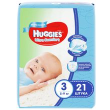 Huggies Ultra Comfort 3 (5-9 кг) для мальчиков 21 шт