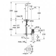 BauLoop 32856000 высокий Grohe для накладной чаши