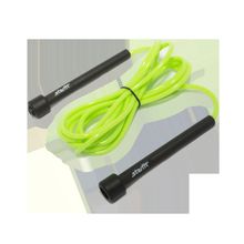 STARFIT Скакалка RP-101 ПВХ с плаcтиковой ручкой, зеленая, 3 м