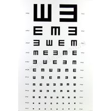 Таблица для определения остроты зрения Ш-типа, Россия