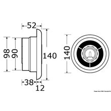 Osculati Spotlight w extractor fan 24 V, 13.580.24