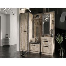 Тумба с зеркалом Амели, 592х458х2016, Дуб Юкон Бетон темный