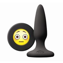 NS Novelties Черная силиконовая пробка Emoji OMG - 8,6 см. (черный)