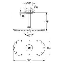 Верхний душ Grohe Rainshower Veris (26059000) (300 мм)