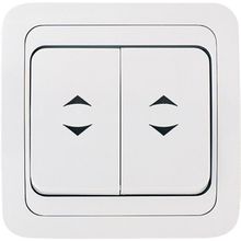 МАКЕЛ Мимоза переключатель двухклавишный на 2 направления белый (12026)   MAKEL Mimoza 12026 переключатель двухклавишный на 2 направления белый