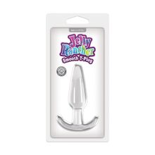 Прозрачная анальная пробка прозрачная Jelly Rancher T-Plug Smooth - 11 см. прозрачный