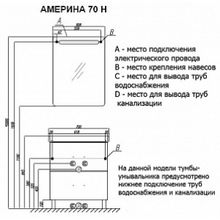 Мебель для ванной Акватон Америна Н 80 черная