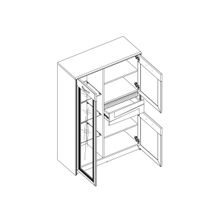 ПМ: Анрэкс Шкаф-витрина Модена низкий