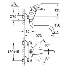 Смеситель Grohe Eurodisc 33772001 для кухонной мойки