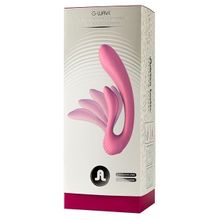 Adrien Lastic Розовый вибромассажёр G-wave с гибким клиторальным отростком - 18 см.