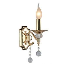 Бра декоративное "свечи" OML-736 золото хрусталь E14 1*40W 220V арт.OML-73601-01