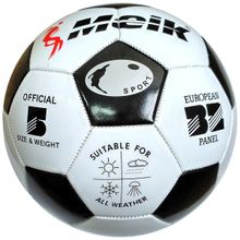 Мяч футбольный "Meik-2000" 3-слоя PVC 1.6, 300 гр, машинная сшивка R18021