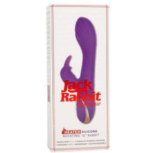 Фиолетовый вибратор-кролик с нагревом Jack Rabbit Signature Heated Silicone Rotating - 21,5 см. (223435)