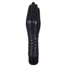 Чёрный вибромассажер-рука для фистинга - 25 см. Черный