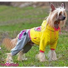 Спортивный костюм для собак ForMyDogs Street Art желтый для девочки FW125-2013 F.