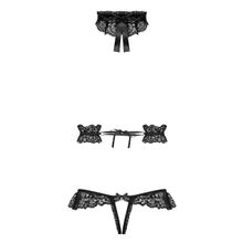 Obsessive Кружевной костюм сексуальной рабыни (L-XL   черный)
