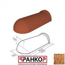 Конек полукруглый 190 Gerard (Rosso 201), L полезная=405мм