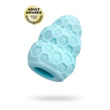 Бирюзовый рельефный мастурбатор Flaff (229565)