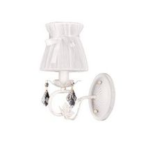 Бра декоративное OML-741 бело-золотой кремовый хрусталь E14 1*40W 220V арт.OML-74101-01