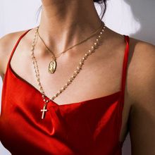 Многослойное колье под золото (арт. 81059-7)