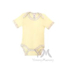 Y@mmyMammy Боди с коротким рукавом желтое бежевый узор 574.1.6
