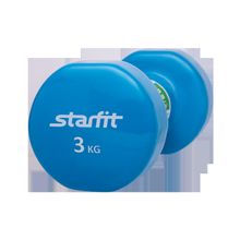 STARFIT Гантель виниловая DB-101 3 кг, синяя