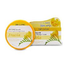 Крем массажный смягчающий очищающий с экстрактом фрезии 3W Clinic Smooth Cleansing&Massage Cream Freesia 300г