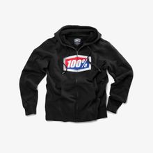 Толстовка 100% Official Zip Hooded Sweatshirt Black, Размер L