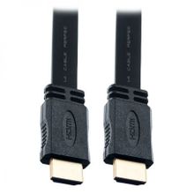 Кабель HDMI 19M-19M V1.4, 2.0 м, плоский, Perfeo (H1302)