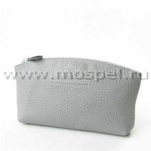 Косметичка  кожаная 1114 серая
