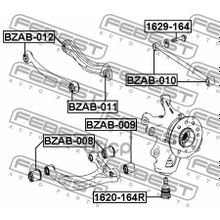 Сайлентблок Тяги | Зад Прав Лев | Mercedes Benz Ml-Class 164 2004-2011 Febest арт. BZAB011