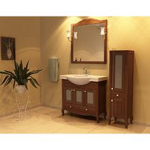 Шкаф-пенал ASB-Mebel Флоренция бук тироль витраж