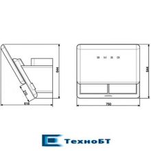 Каминная вытяжка Smeg KFAB75BL