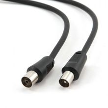Кабель антенный TV (М) -> TV (F), 1.5 м, черный