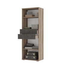 Шкаф с ящиками Соло 5, 800х500х2200, Дуб каньон Железный камень