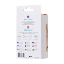 Мятная анальная пробка с прозрачным кристаллом Brilliant - 7 см. (210705)