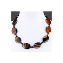 Бусики-Колечки Бусы Сардоникс "Иоланта" арт. П4374