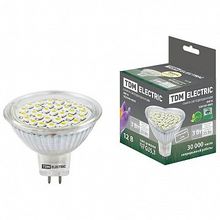 Лампа светодиодная MR16-3 Вт-12 В -3000 К–GU 5,3 SMD |  код. SQ0340-0005 |  TDM