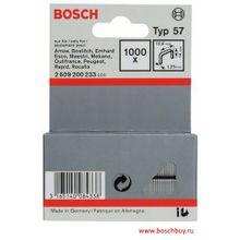 Bosch Набор 1000 Скрепок 14 10,6 мм T57 (2609200233 , 2.609.200.233)