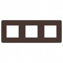 Рамка 3 поста UNICA STUDIO, шоколад |  код. NU280617 |  Schneider Electric